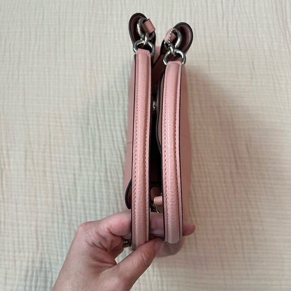 Coach Lexy Shoulder / Hand Bag Pebbled Leather Pink Petal - Picture 4 of 13